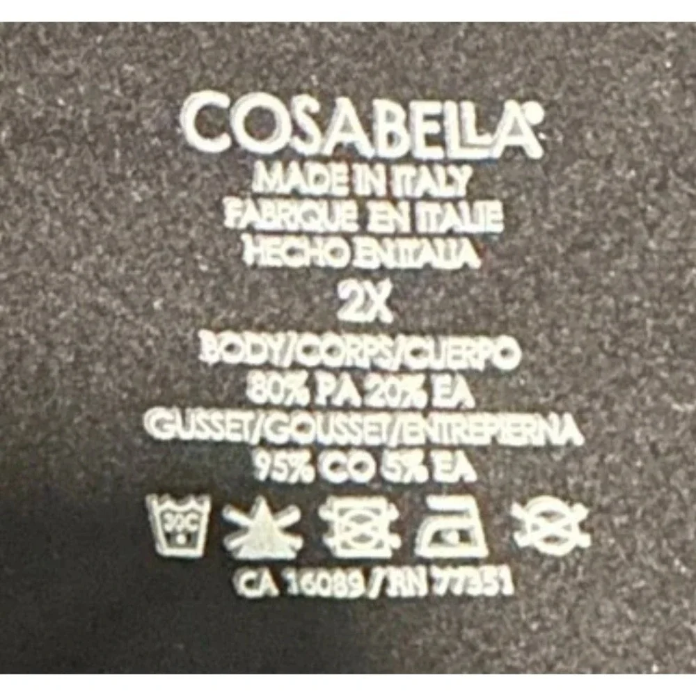 Cosabella‎ Free Cut Micro Hot Pant Black Seamless Laser Cut Briefs 2X FRECM0721P